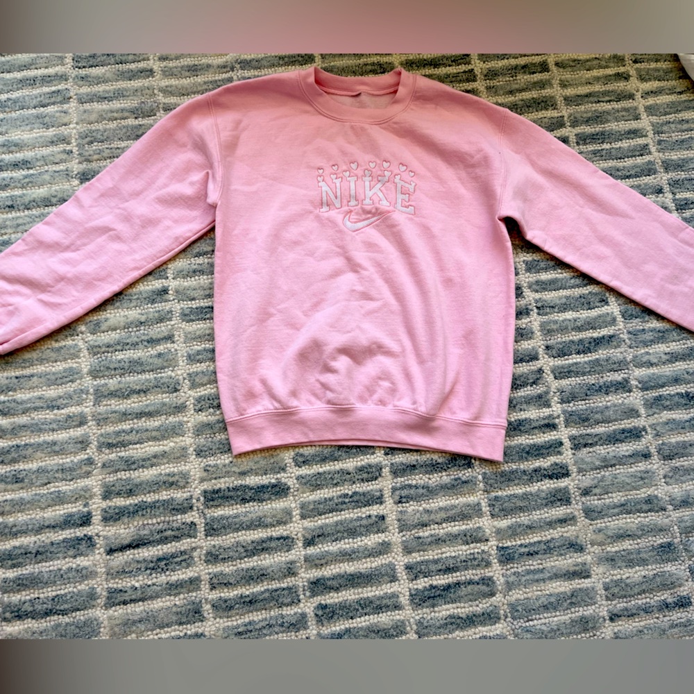 Etsy Pink Embroidered Nike Heart logo
